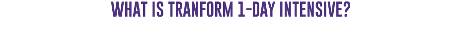 What Is tranform 1-day intensive? A TRAINING THAT HEIGHTENS YOUR SPIRITUAL DISCERNMENT AND GIVES YOU THE TOOLS TO ANNIHILATE THE UNSEEN WORLD!